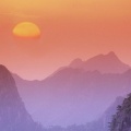Sunrise Over the Huangshan Mountains, China