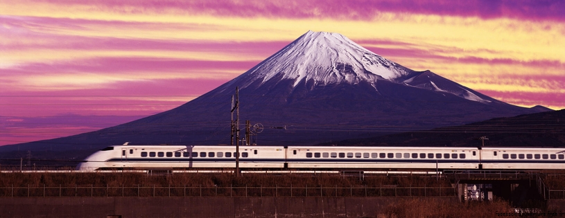 Shinkansen Bullet Train and Mount Fuji, Japan.jpg
